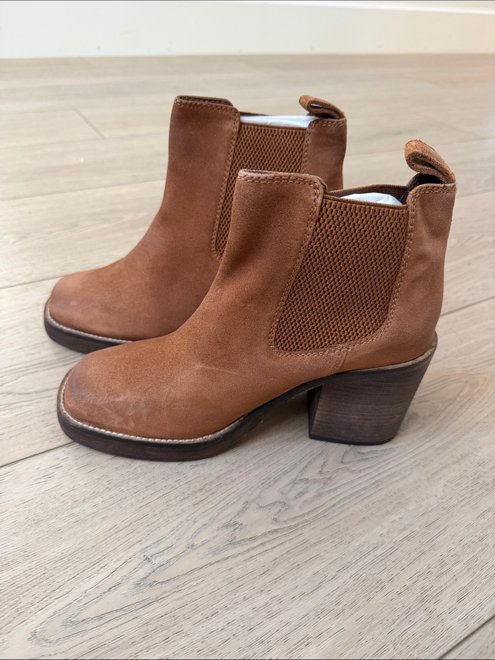 Diba Chestnut Brown Suede Chelsea Ankle Boots